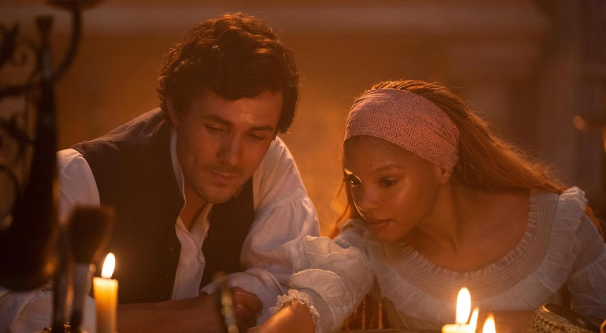 Prince Eric and Ariel share a moment