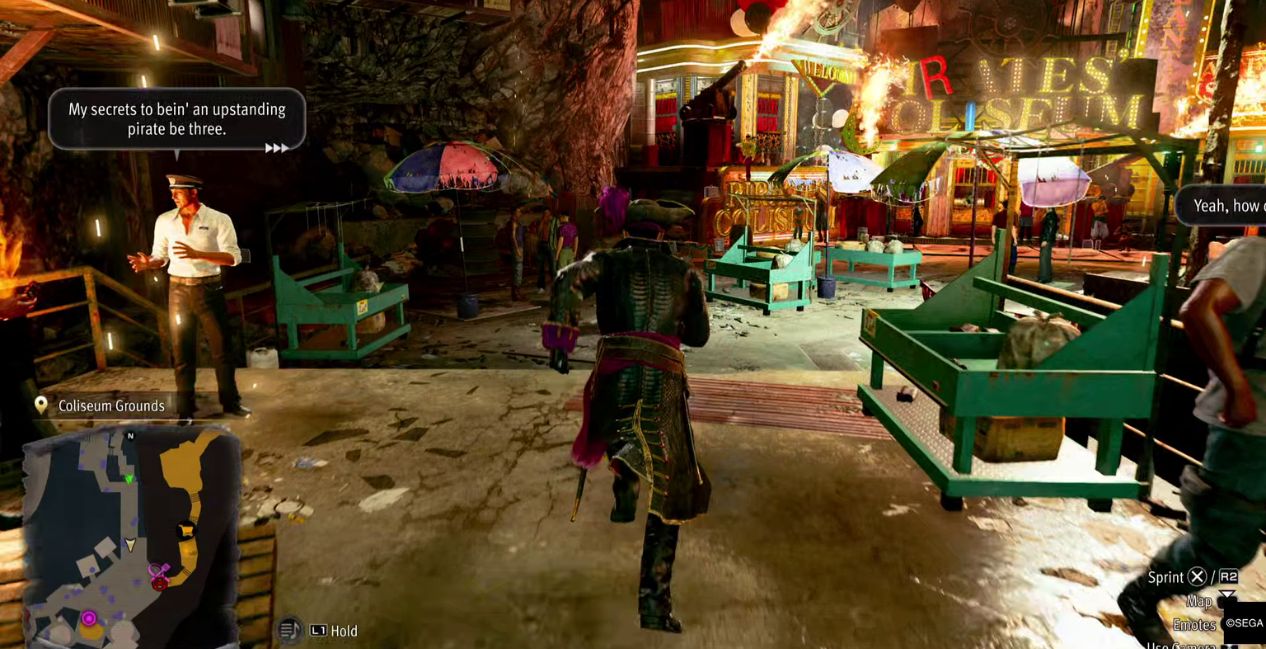 Roam the open world in Like a Dragon Pirate Yakuza in Hawaii 