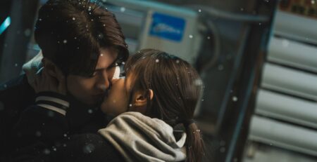 Choi Woo-shik and Park Bo-young in Melo Movie