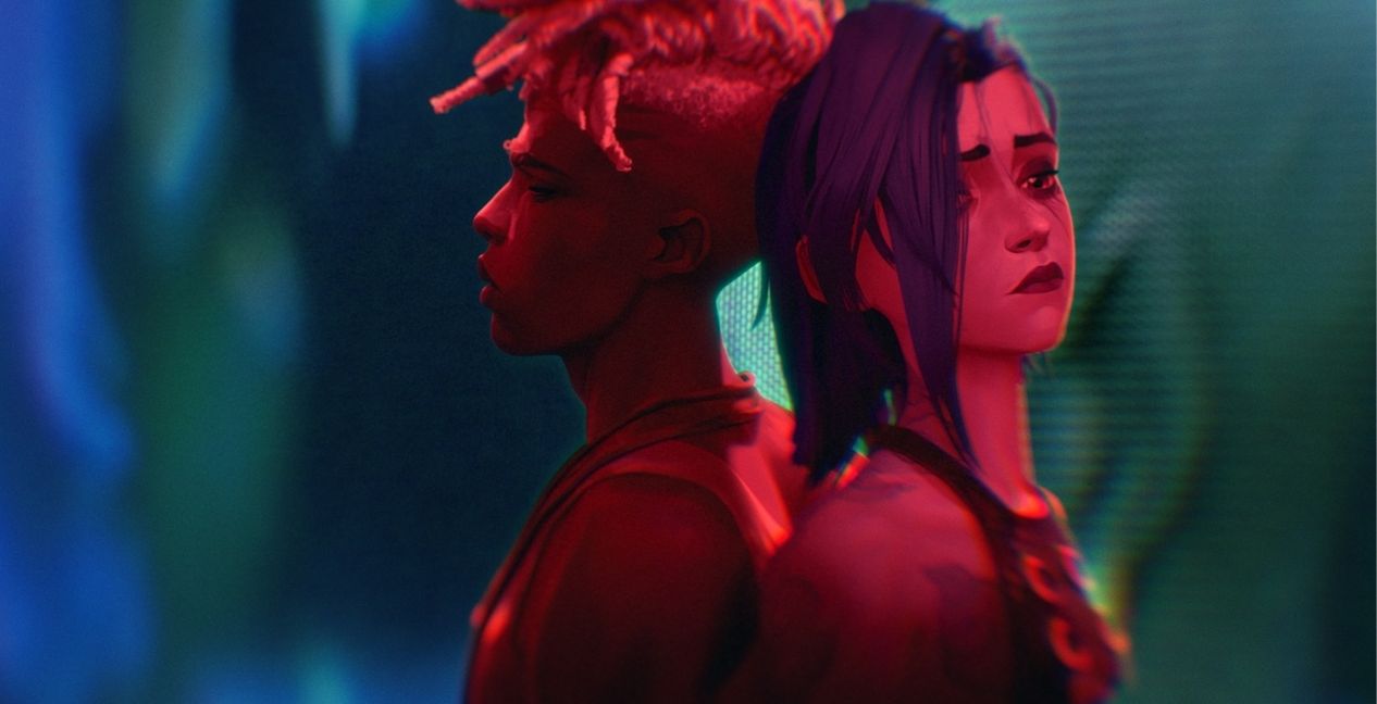 Still from Stromae and Pomme's "Ma Meilleure Ennemie" Arcane music video