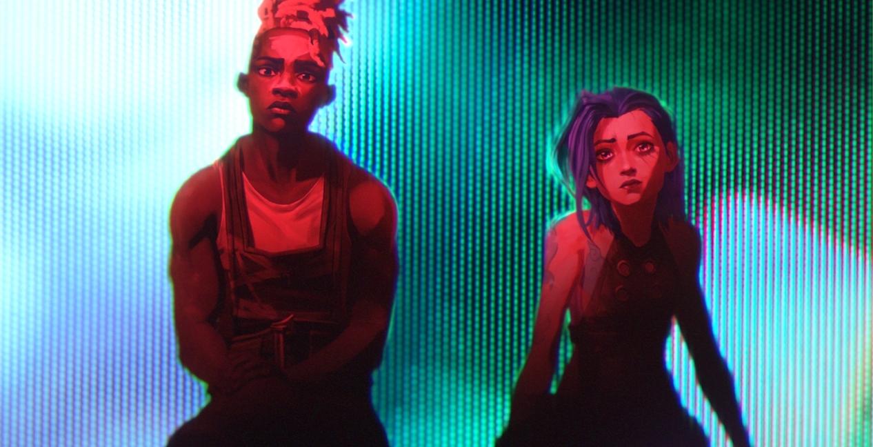 Still from Stromae and Pomme's "Ma Meilleure Ennemie" Arcane music video