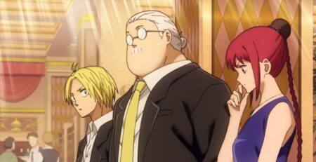 Shin, Sakamoto, and Lu in Sakamoto Days Episode 11