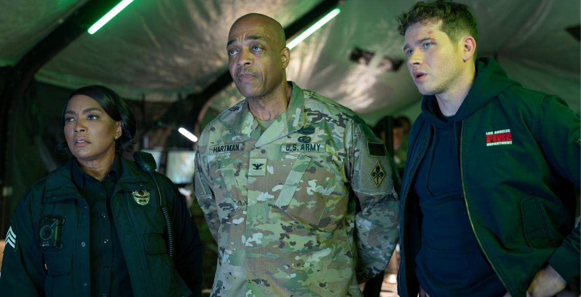 Athena and Buck in 9-1-1 Season 8 Episode 14