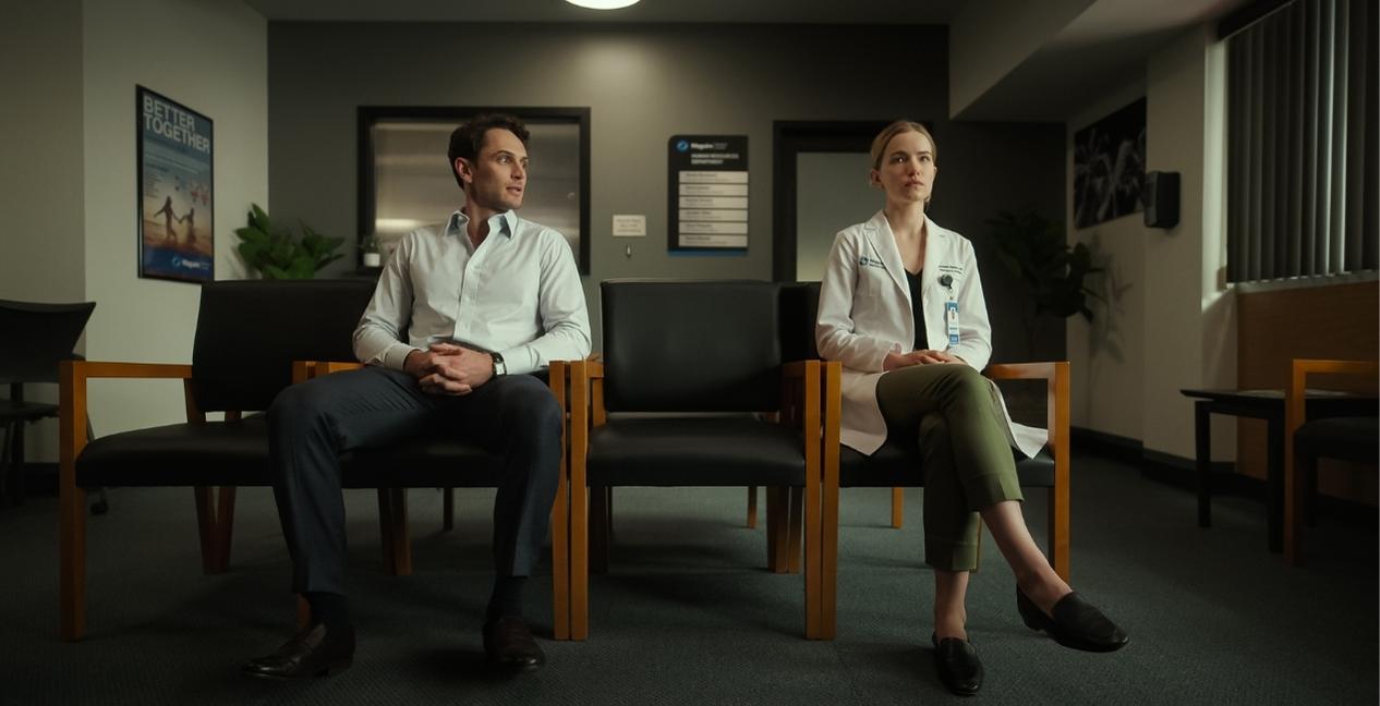 Simms and Phillips in Pulse episode still from Netflix.