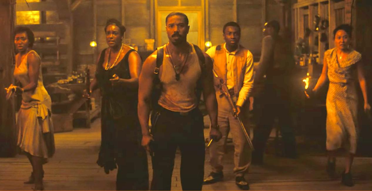 Sinners (2025) ensemble cast in movie still.