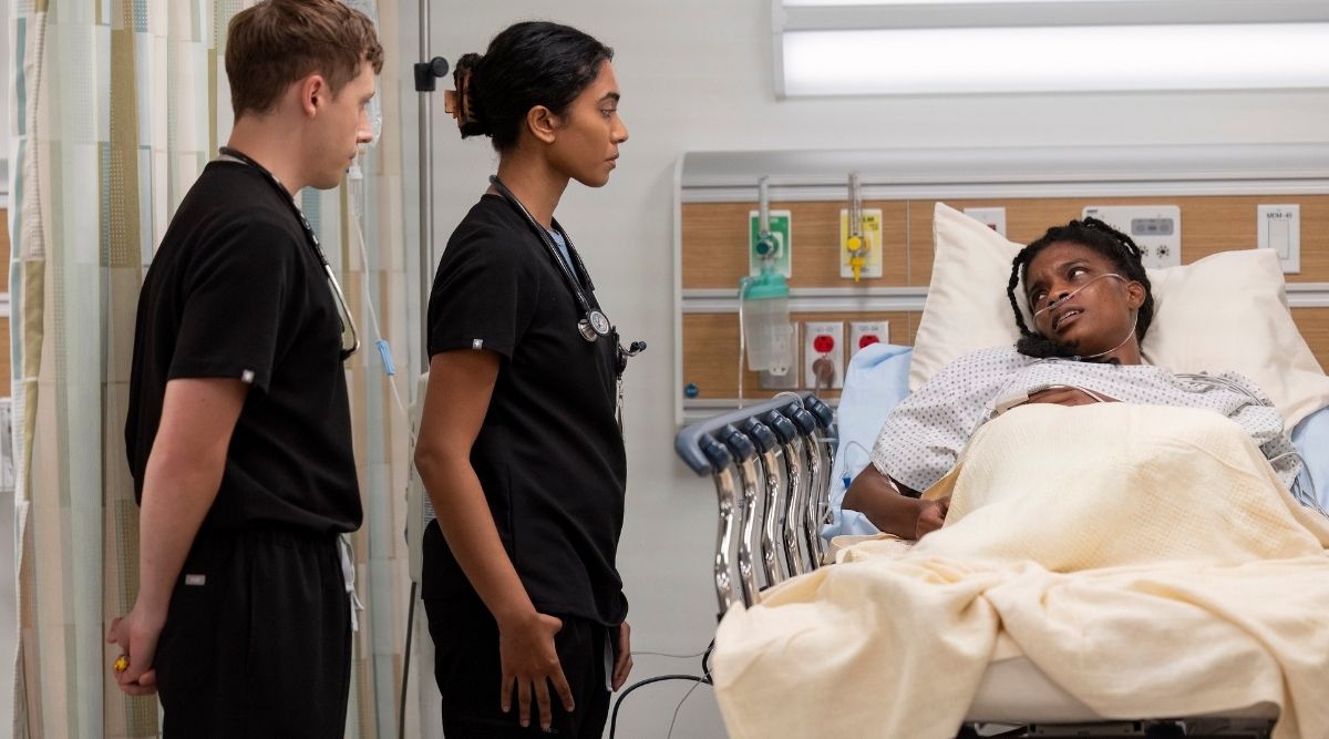 Whitaker and Mohan in The Pitt Season 1