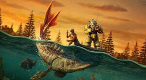 ‘Fallout 76’ Developers Talk Fishing And The Terrifying Axolotl Fallout 76 fishing update key art for "Gone Fission"