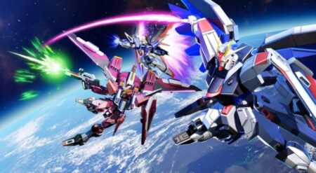 Gundam Seed Battle Destiny Remastered promotional art from Bandai Namco