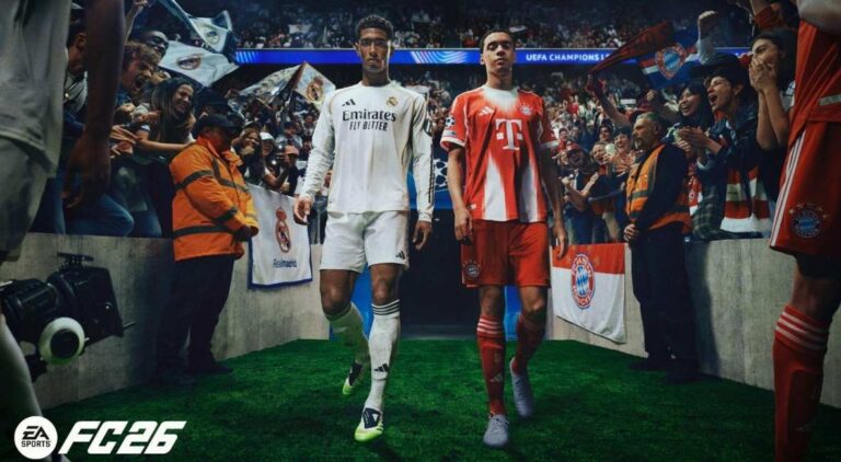 FC 26’s Clubs Deep Dive Highlights The Game’s Largest Evolution: Archetypes Jude Bellingham and Jamal Musiala in EA Sports FC 26 promotional image