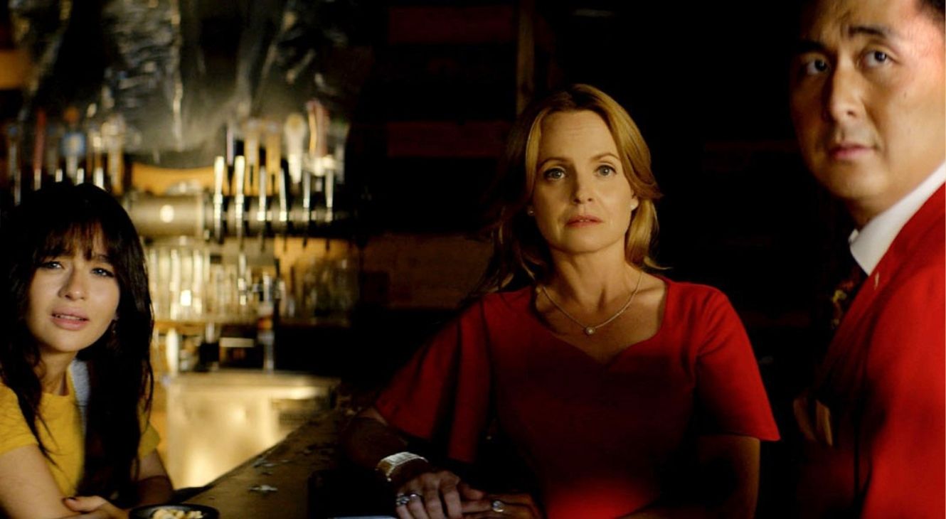 Malina Weissman, Mena Suvari, and Peter Wong in Ick