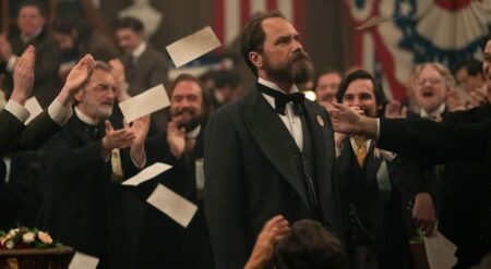 Michael Shannon in Death By Lightning promotional still from Netflix