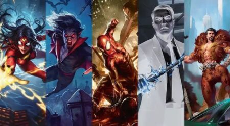 Key art from the Spider-Man Magic: The Gathering collaboration