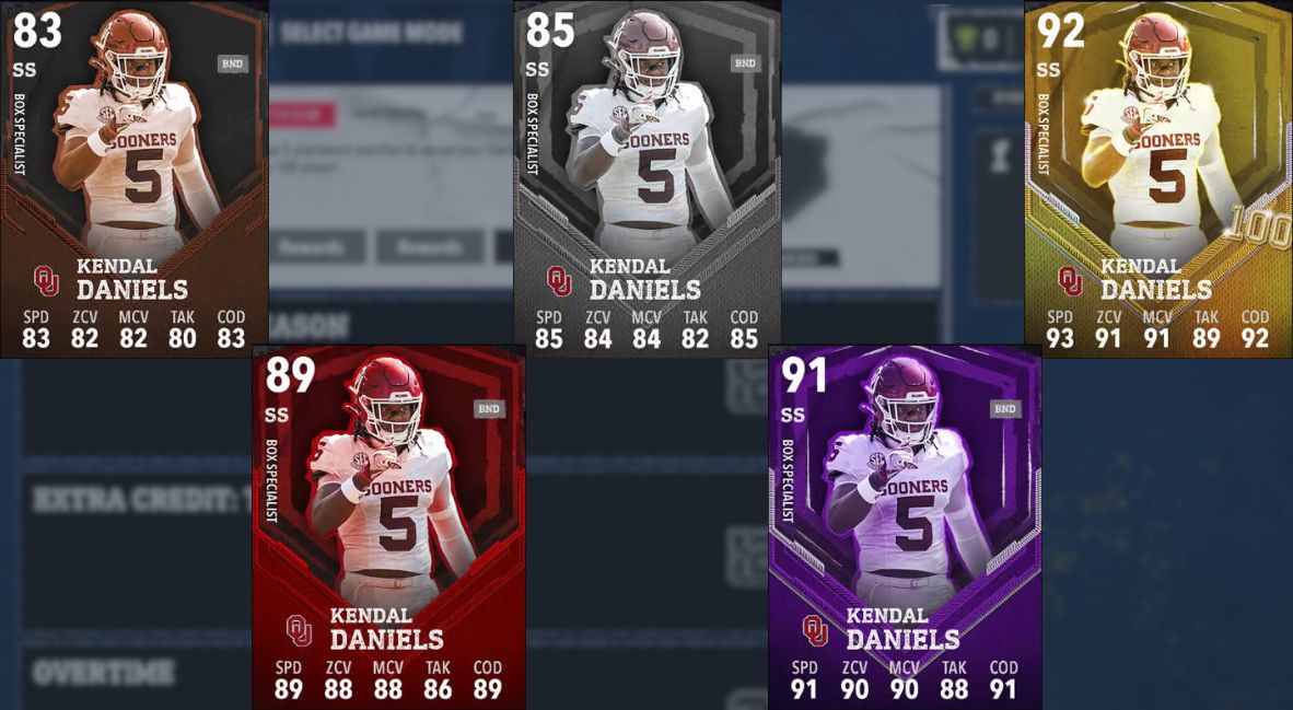 Kendal Daniels head to head ranked reward cards
