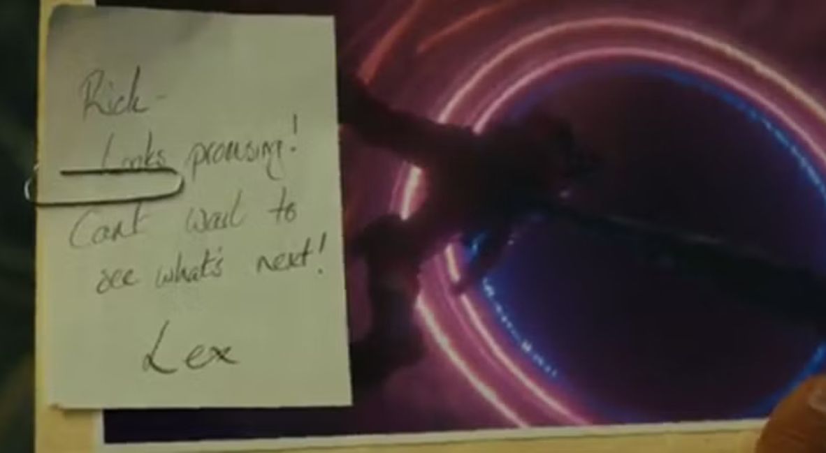 Lex Luthor's note to Rick Flag Sr. in Peacemaker Season 2 Episode 8