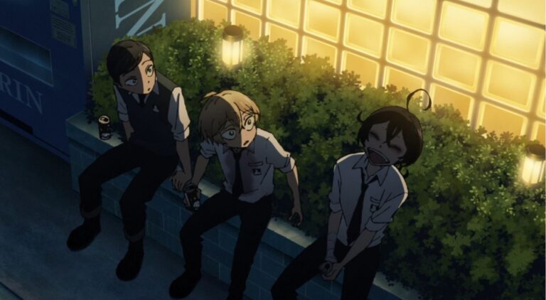 Sanda, Amaya, and Fuyumura in Sanda Episode 3