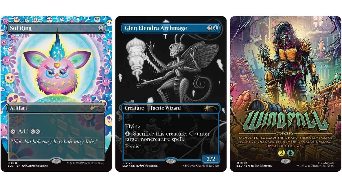 Secret Lair Secret Scare Superfrop cards.