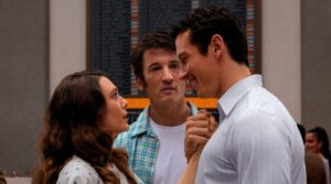 REVIEW: ‘Eternity (2025)’ Is A Swoon-Worthy Rom-Com Elizabeth Olsen Callum Turner and Miles Teller in Eternity 2025 But Why Tho