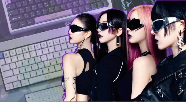 aespa Continues To Take Over Gaming With New Keyboard Collab aespa keyboards from higrounds and SM Entertinament