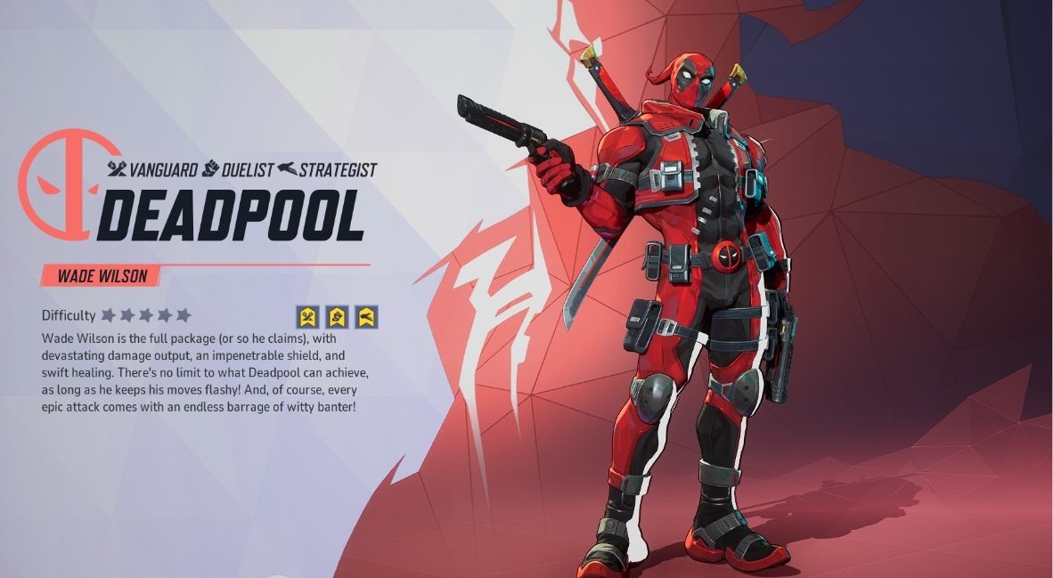 Deadpool Info Page in Marvel Rivals