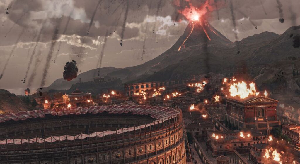 Anno 117: Pax Romana’s First DLC Erupts On April 23rd Anno 117 DLC: Prophecies of Ash screenshot from Ubisoft Mainz