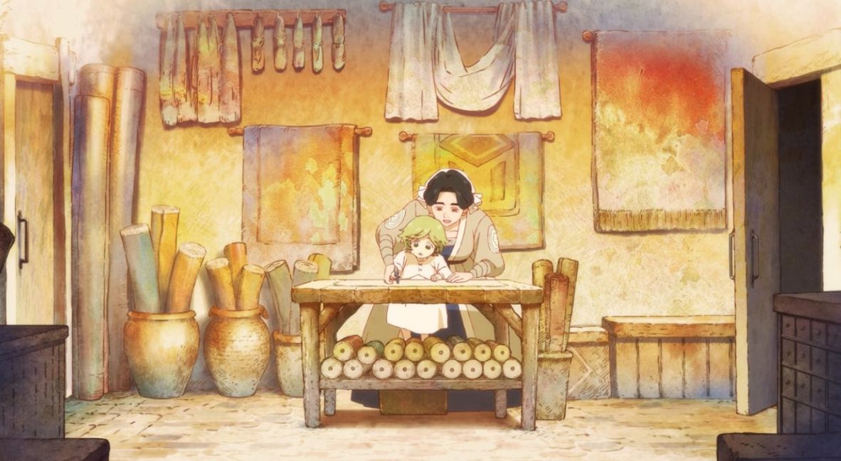 A flashback scene between Coco and her mom